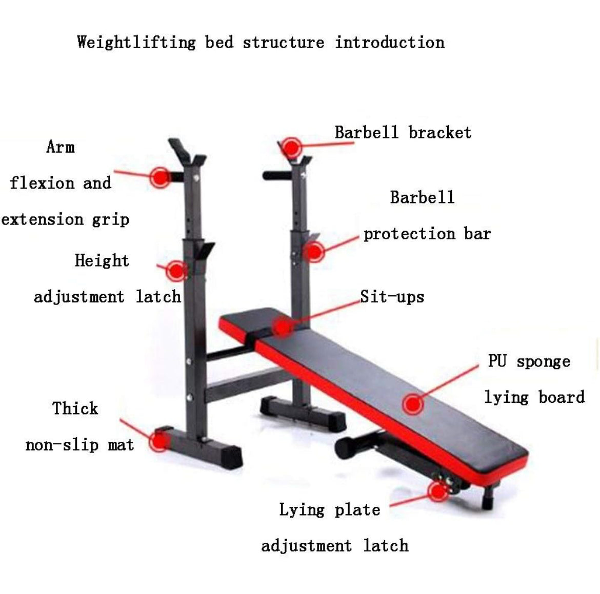 Banc de musculation professionnel à domicile multifonction