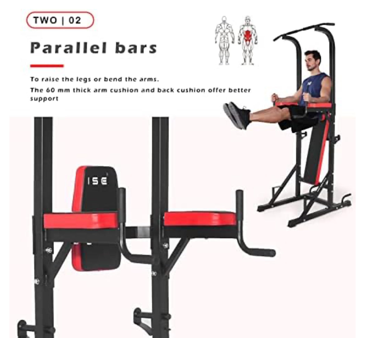 Station de musculation multifonctionnelle avec banc de musculation pliable