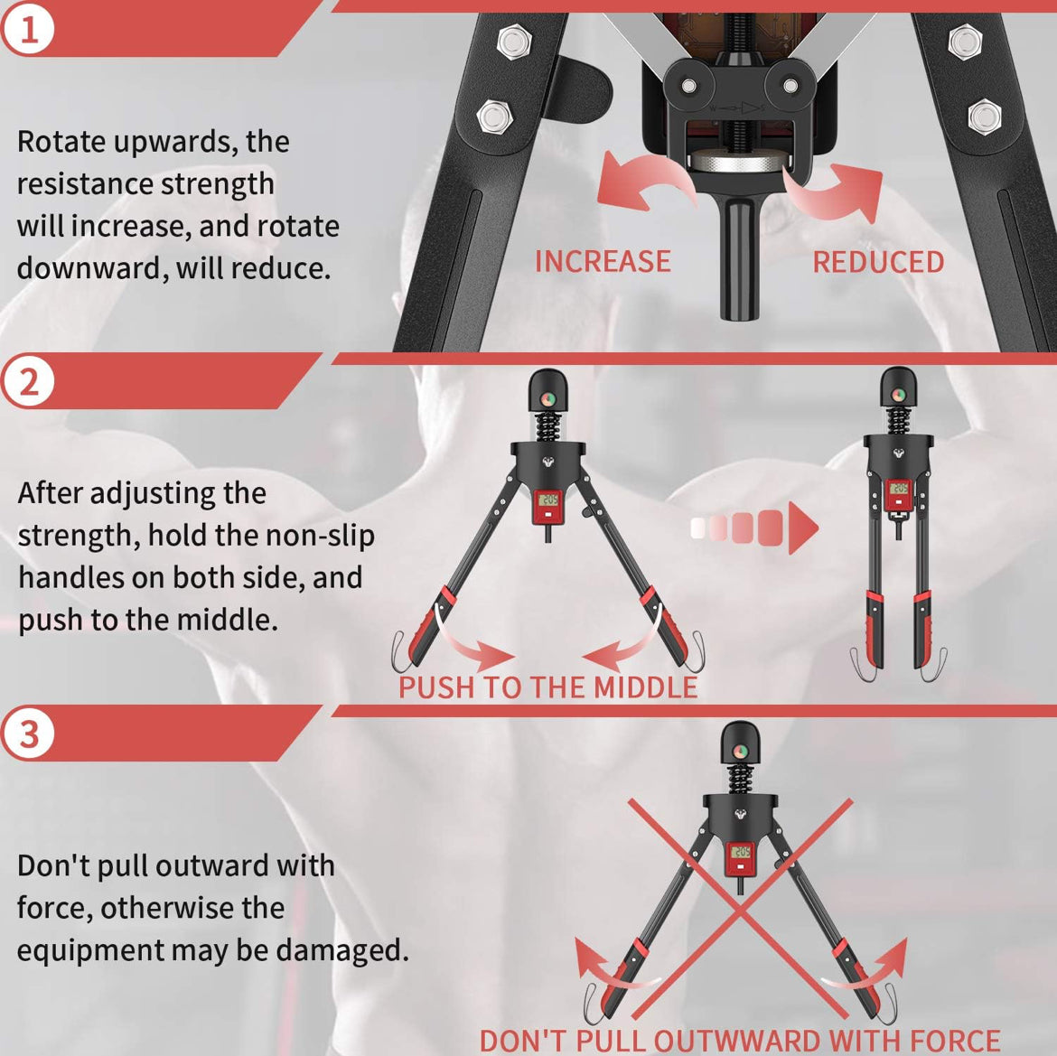 Barre de pression réglable 10-300kg