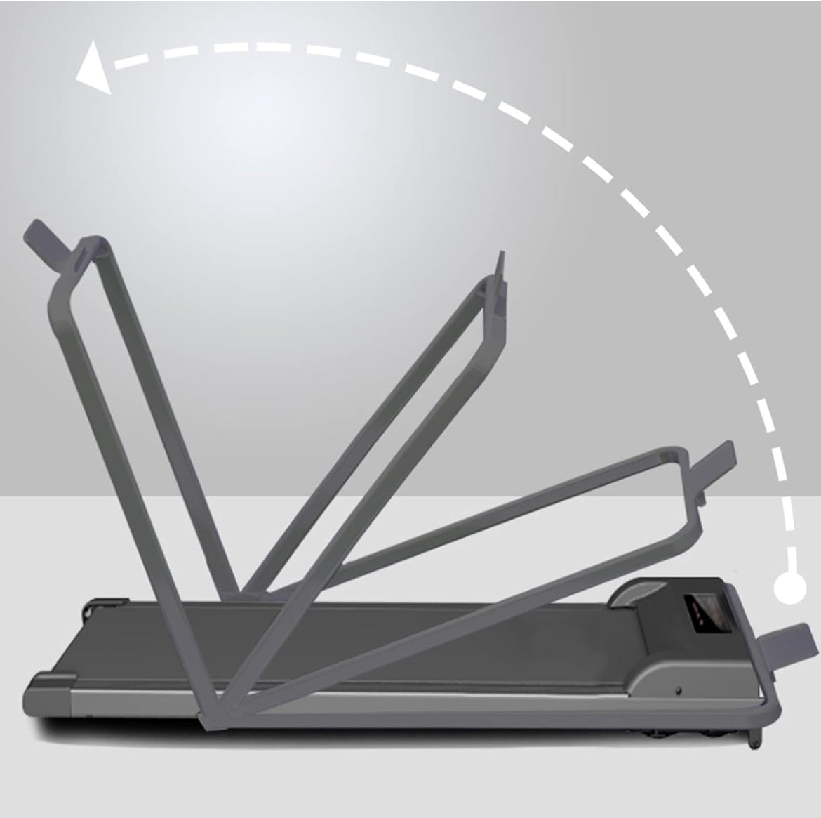 Tapis roulant 2 en 1 mode de marche jusqu'à 8 km/h avec application bluetooth porte-tablette et télécommande Installation facile