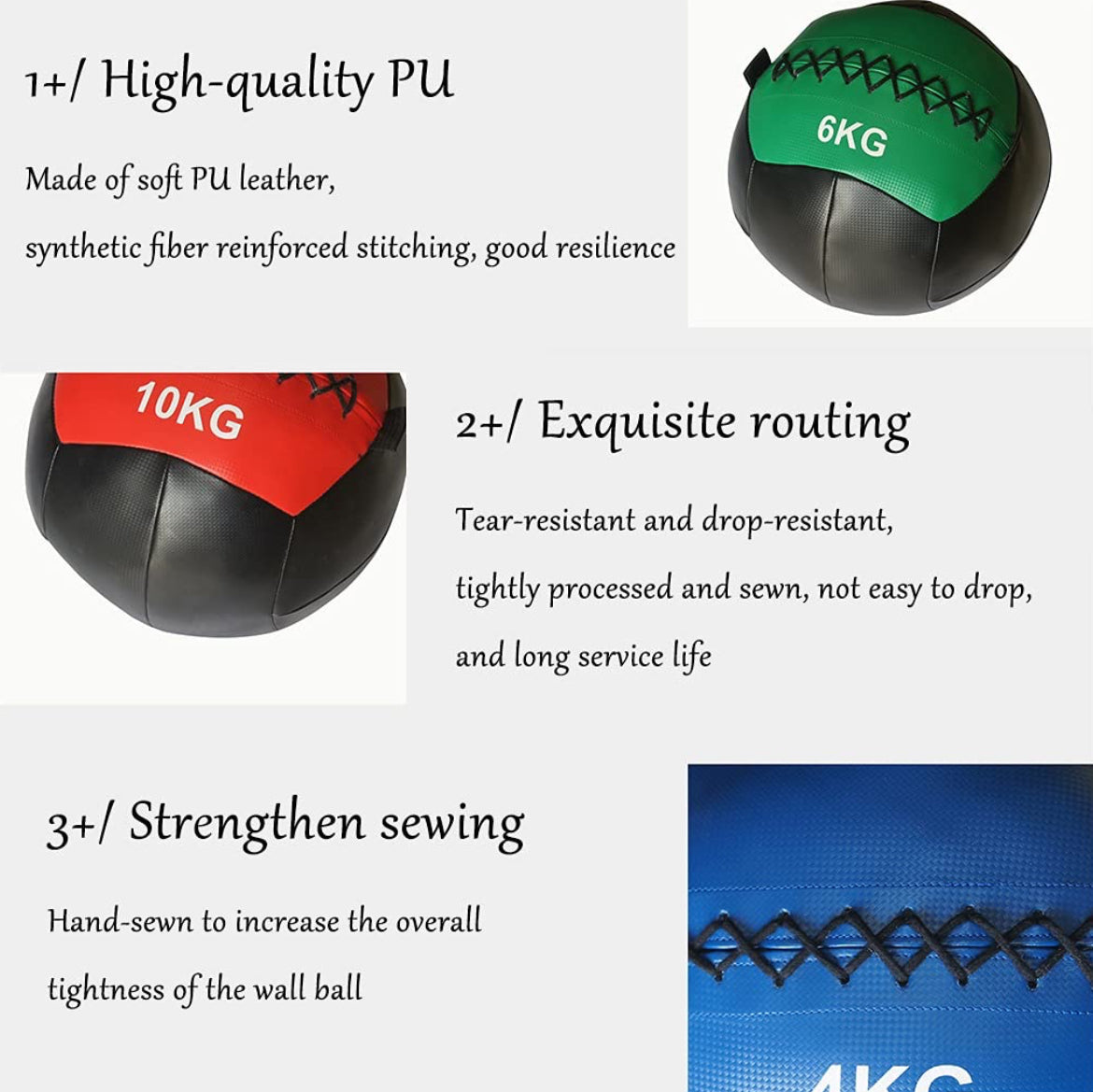 Medicine Ball (Boule de Slam À Coque Souple avec Poignée Antidérapante)