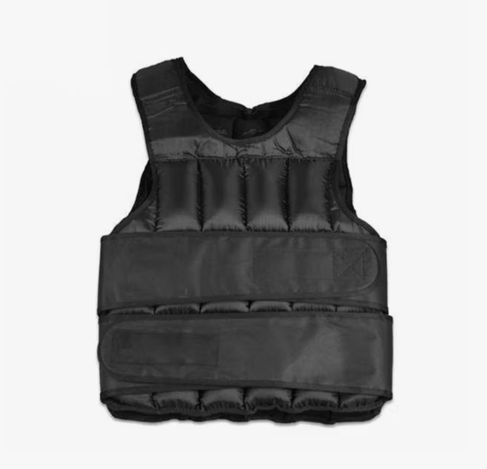 Gilet de poids noir adjustable 15KG-20KG