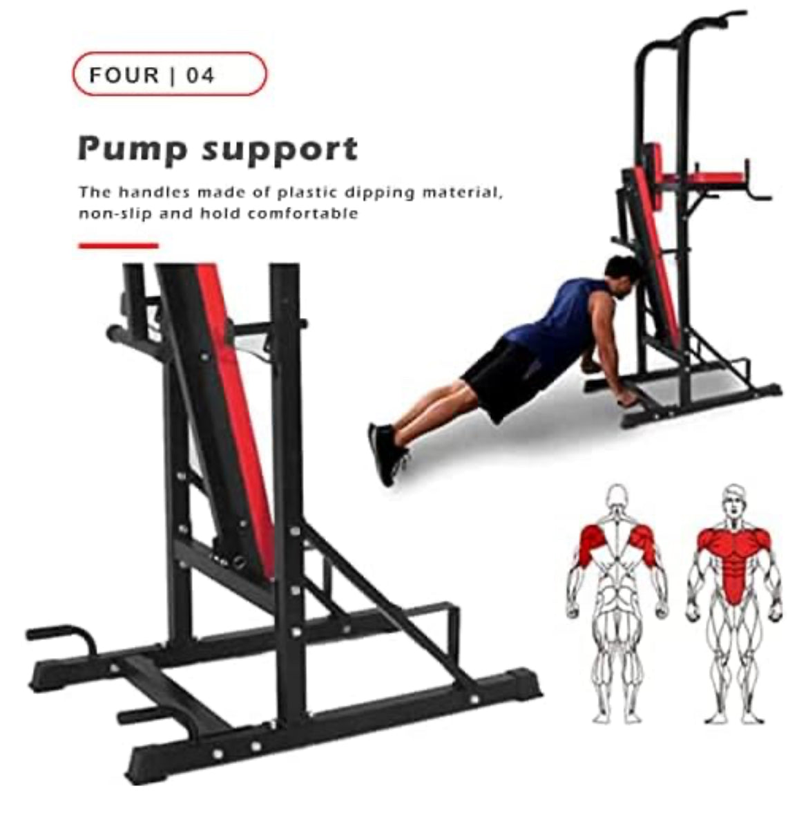 Station de musculation multifonctionnelle avec banc de musculation pliable