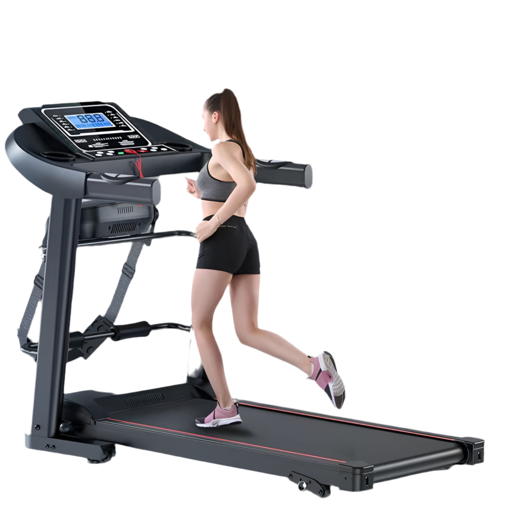 Tapis de course premium avec large plateau & écran digital multifunction (BTSS)