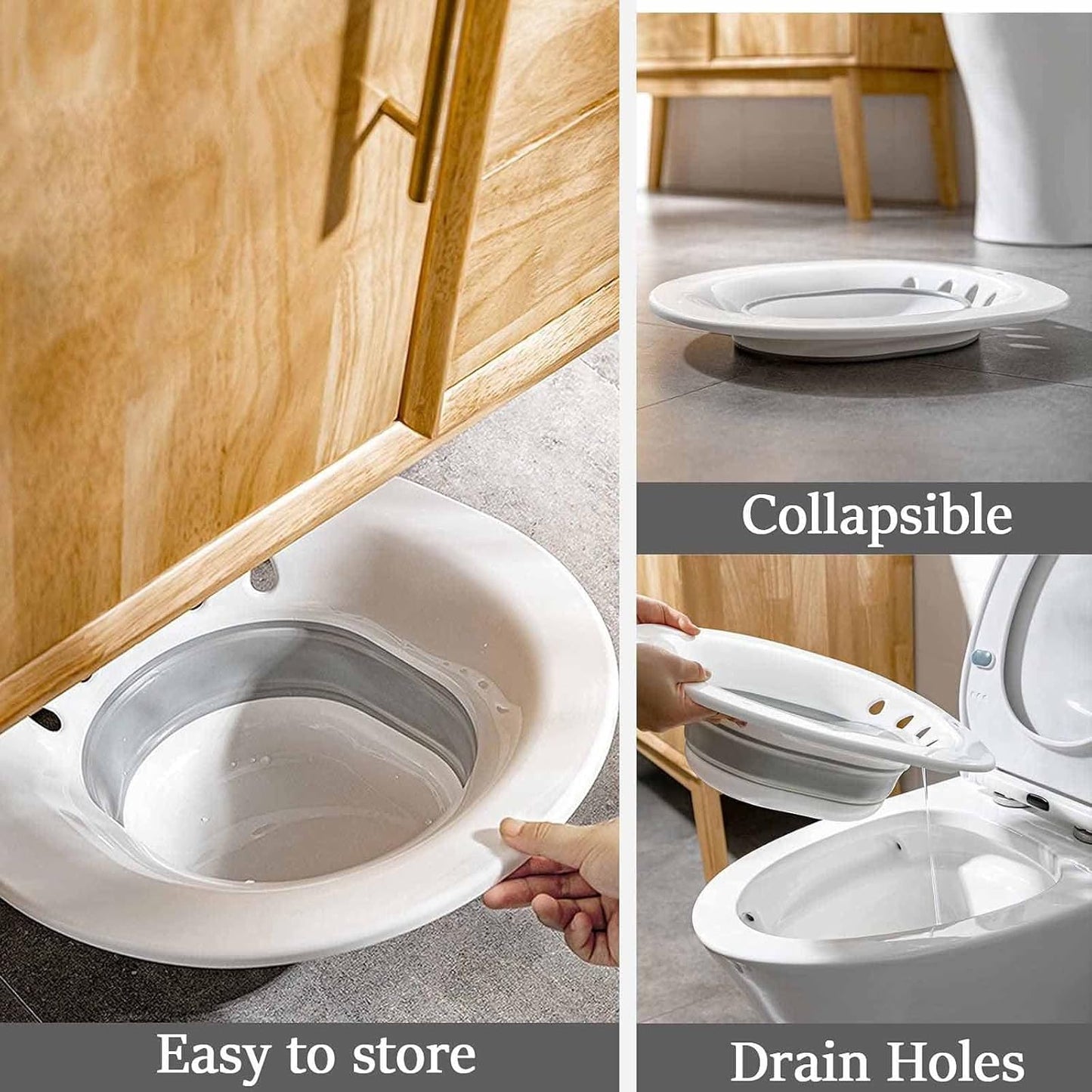 Baignoire de siège Pliable pour Les Soins Post-Partum au-Dessus des Toilettes