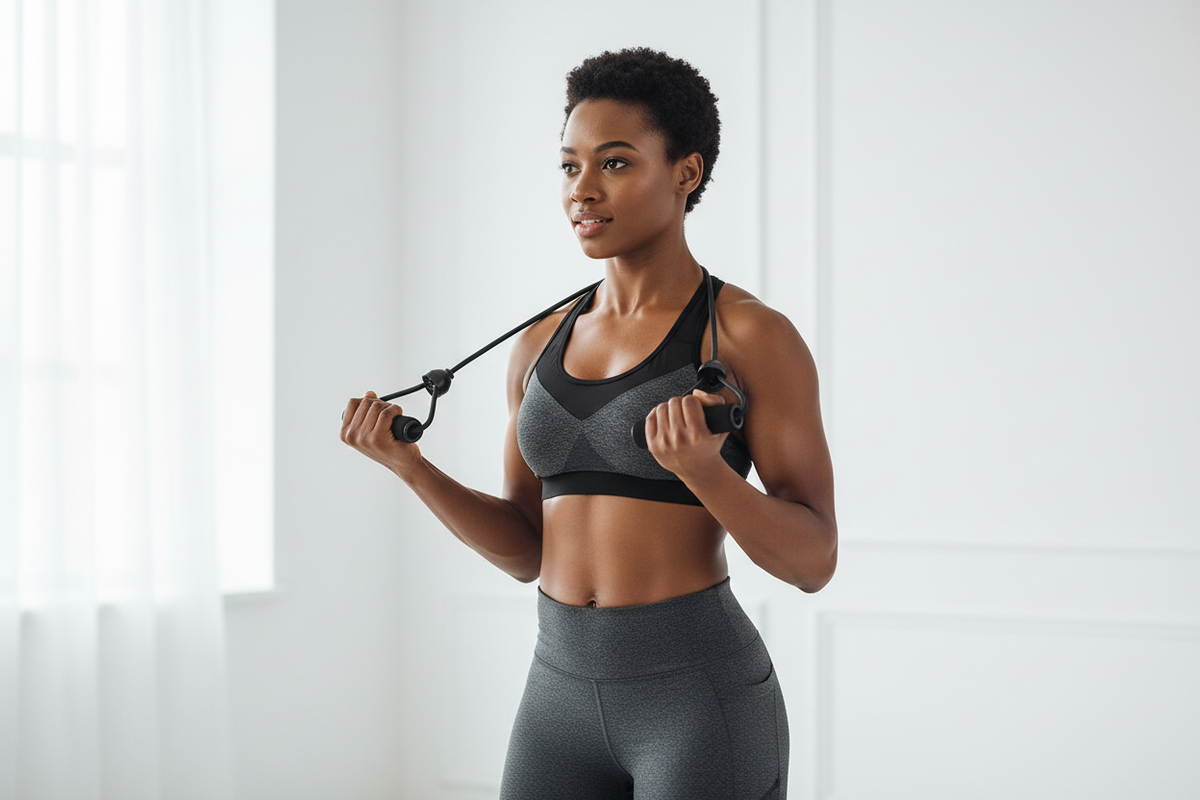 Bande élastique de musculation multifonction (un accessoire de fitness conçu pour le renforcement musculaire à domicile ou en salle)