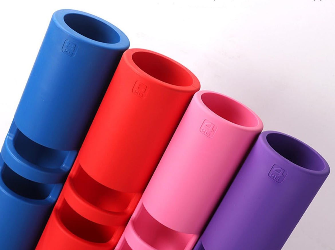 Barre de poids en caoutchouc d’entraînement durable portable