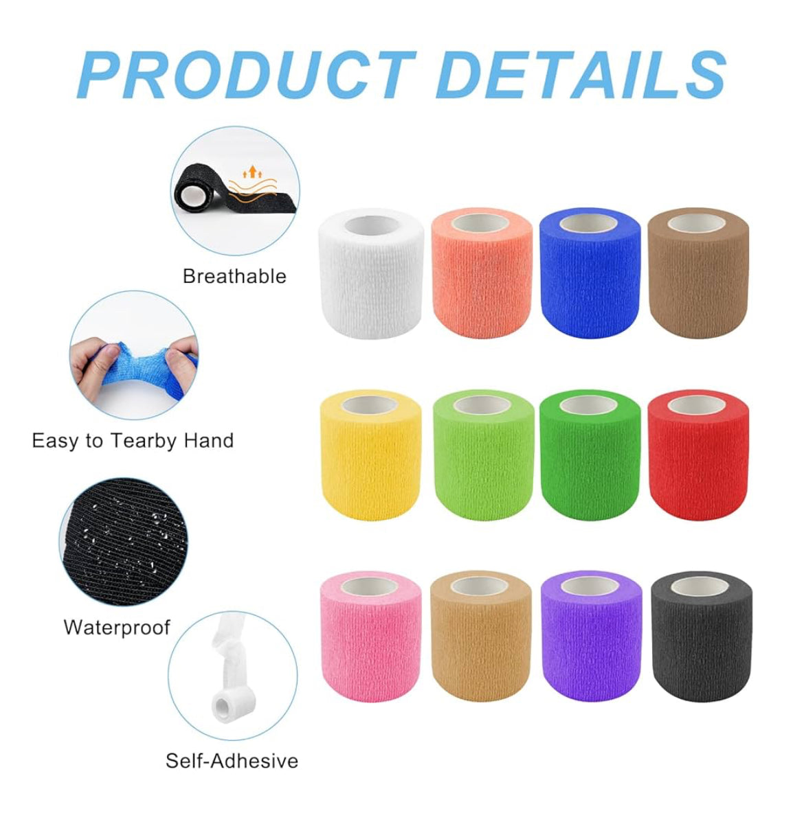 Rouleaux de bandages auto-adhésifs