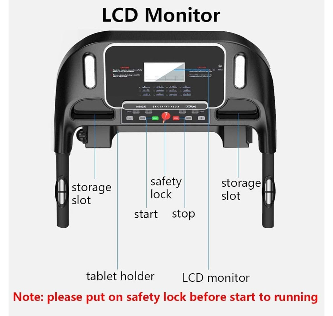 Tapis de course multifonction avec rouleaux de massage & écran digital (BTSS)