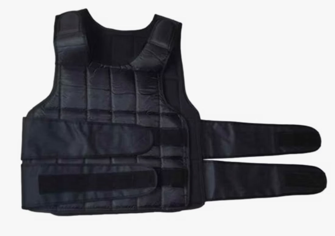Gilet de poids noir adjustable 15KG-20KG