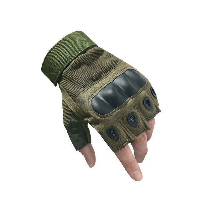 Gants coupe fitness avec protection  (vert)