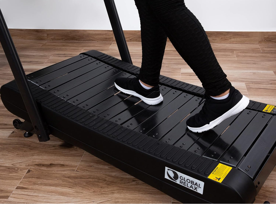 Tapis de course GLOBAL RELAX Vitesses de 1 à 20 km/heure Inclinaison automatique et manuelle (Ecran LCD et digital Bluetooth USB)