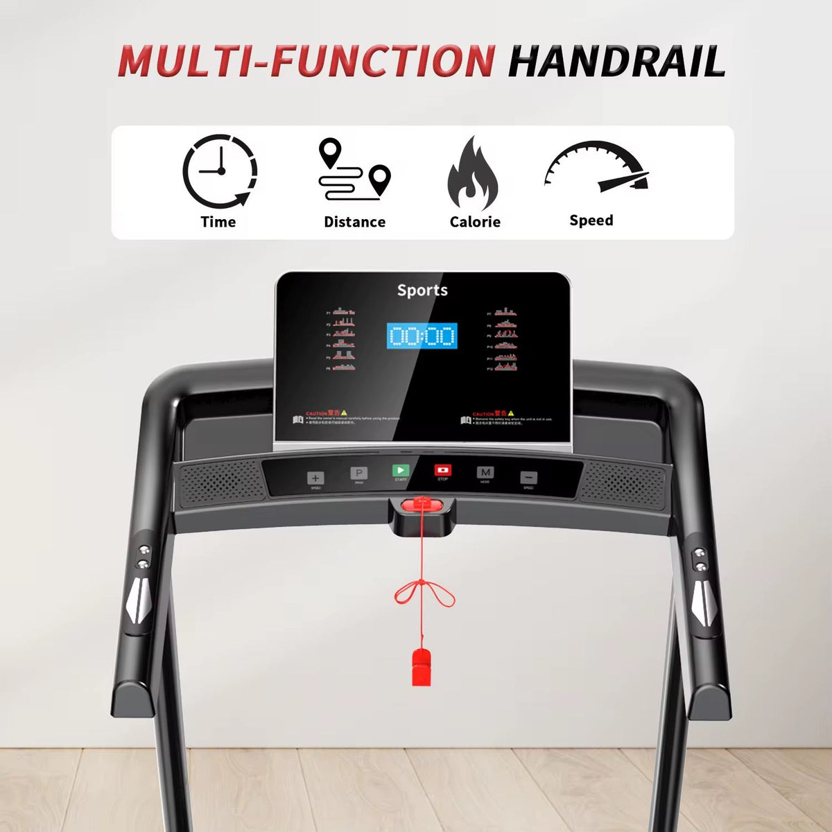 Tapis de course pliant Moteur de 2,0 CV Inclinaison manuelle à 3 niveaux KMSTPS01