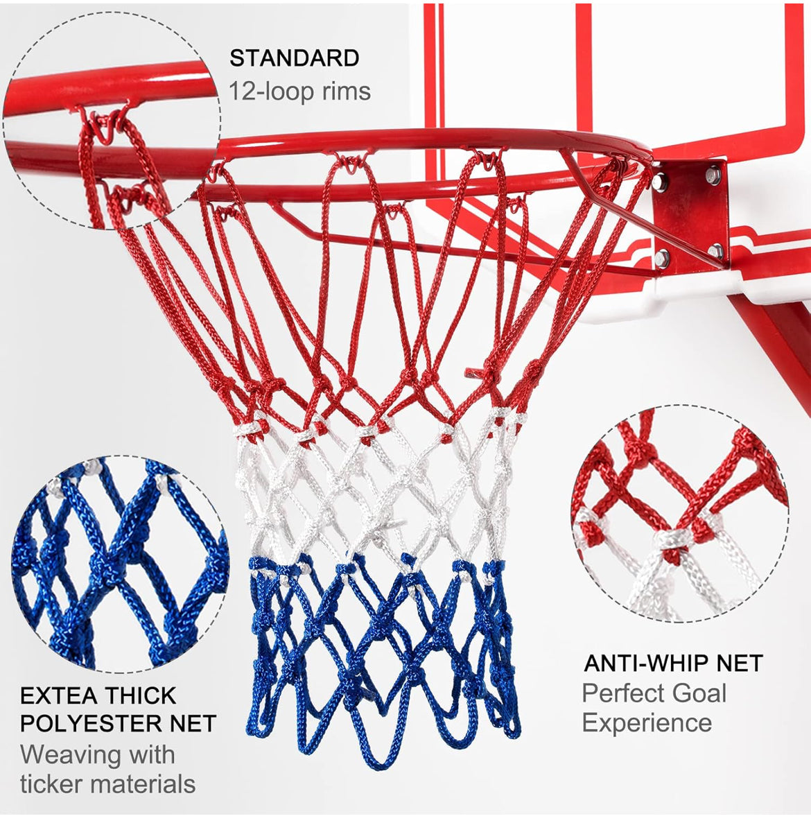 Filets de basket-ball professionnels pour l'extérieur