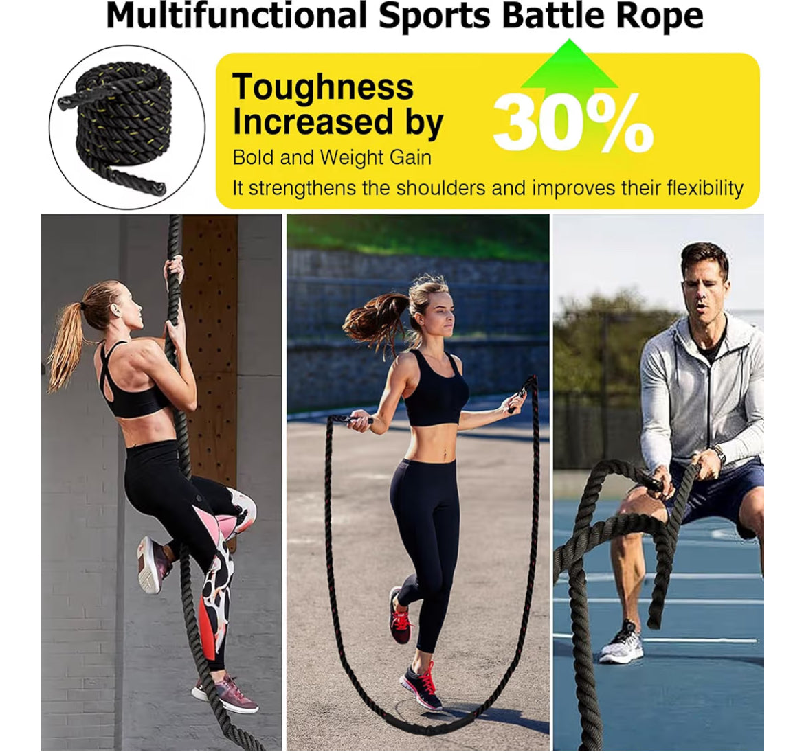 Corde à sauter lestée Entraînement de puissance pour améliorer la condition physique