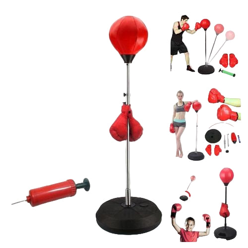 Ensemble de balles de frappe Entraînement avec gants à hauteur réglable