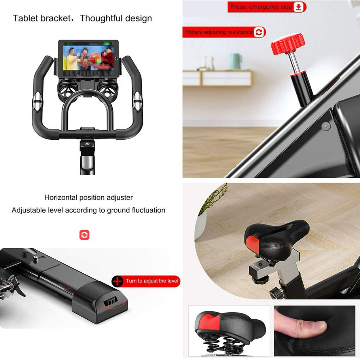 Vélo d'intérieur Spinning Fitness ultra-silencieux