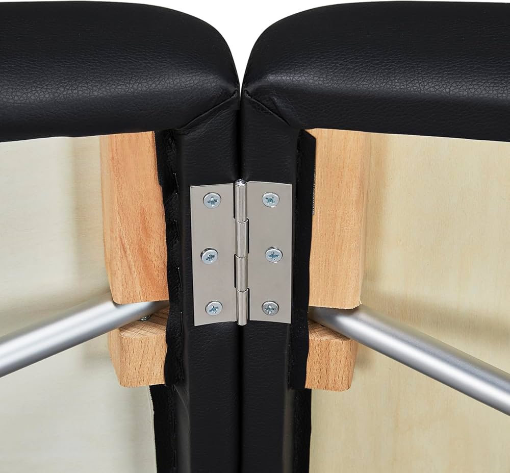 Table de massage portable avec 3 zones, table de massage réglable en hauteur avec appui-tête et repose-mains, surface de couchage 185 × 60 cm