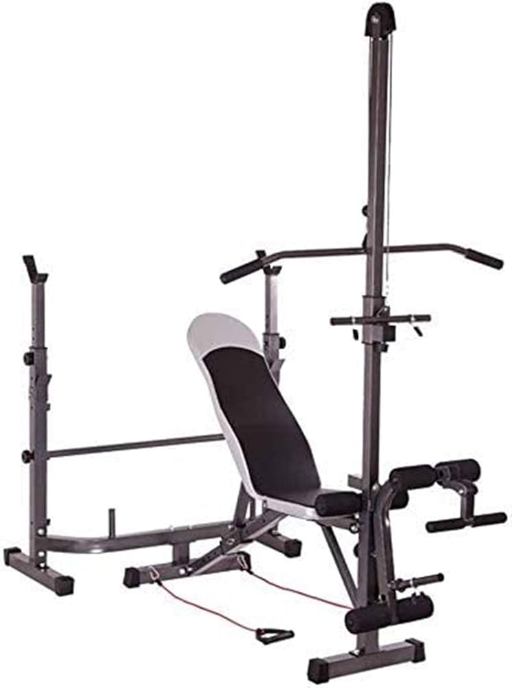 Banc d'haltérophilie multifonctions à traction haute