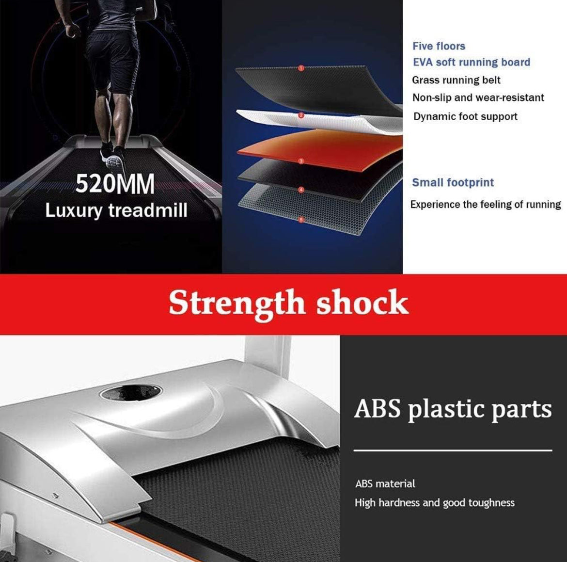 Tapis roulant électrique motorisé Portable Pad