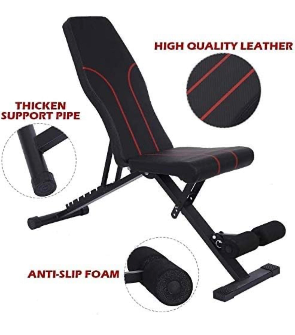 Banc de musculation pliable et réglable