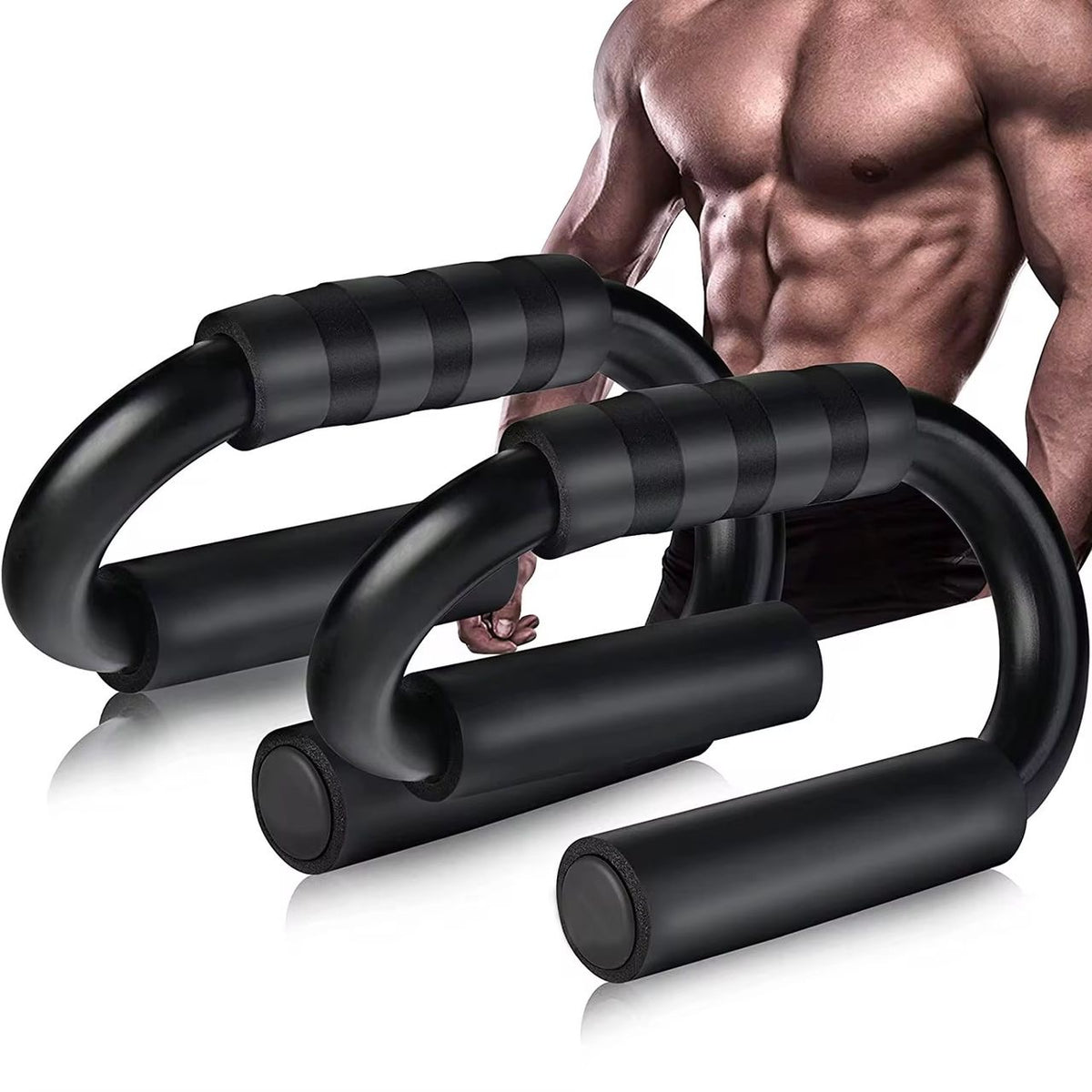 Supports de pompes robustes en forme de S (poignées de protection pour les poignets pour l'entraînement musculaire)