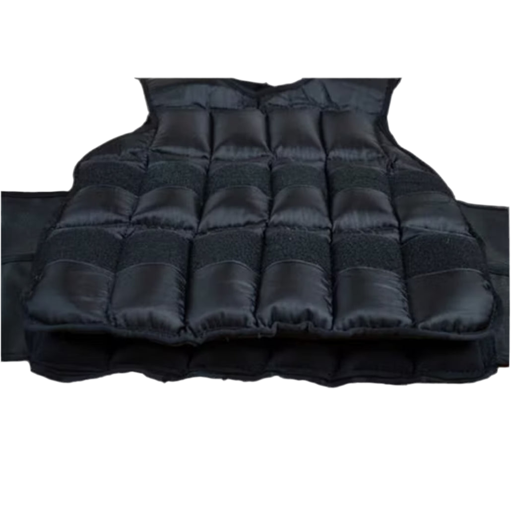 Gilet de poids noir adjustable 15KG-20KG