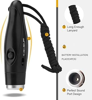 Sifflet électronique avec lanière réglable, volume élevé à 3 tons