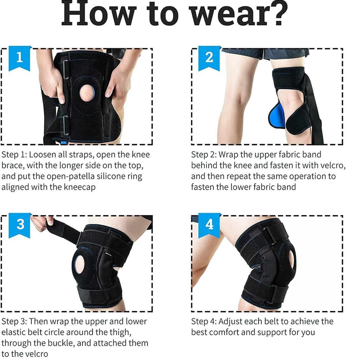 Genouillère articulée pour femmes/hommes, douleurs articulaires,