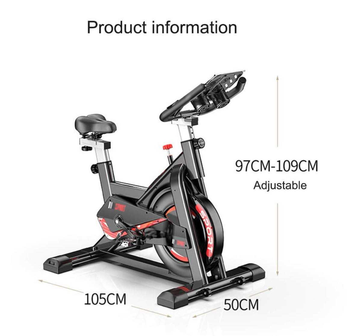 Vélo d'intérieur Spinning Fitness ultra-silencieux