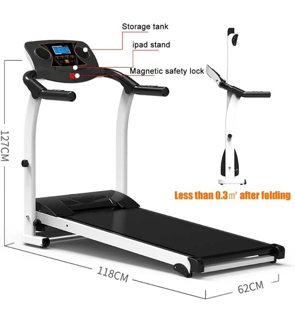 Tapis roulant électrique motorisé Portable Pad