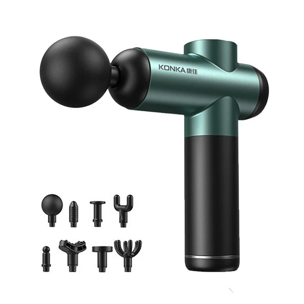 Pistolet de massage musculaire avec 99 niveaux d'intensité et 8 tètes