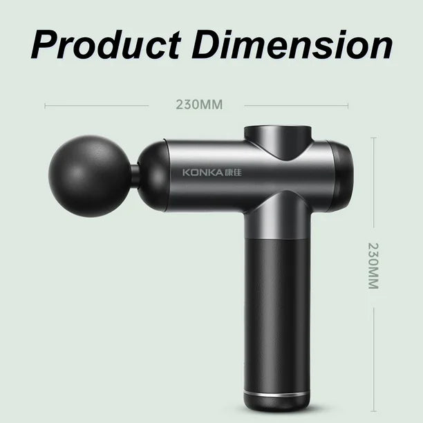 Pistolet de massage musculaire avec 99 niveaux d'intensité et 8 tètes