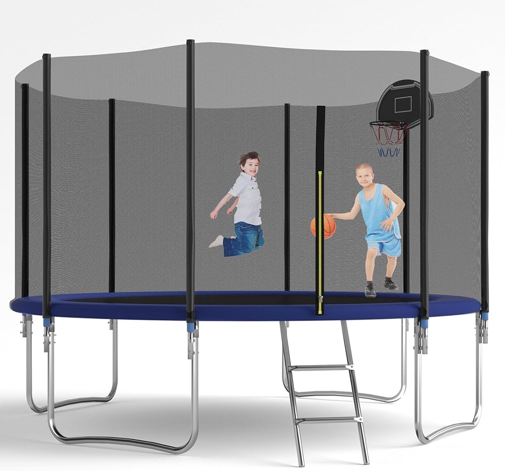 Trampoline haut de gamme de haute qualité assez grand pour 8 enfants