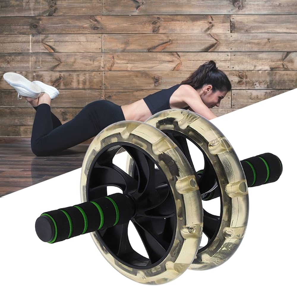 Rouleau de roue abdominale antidérapant à double roues