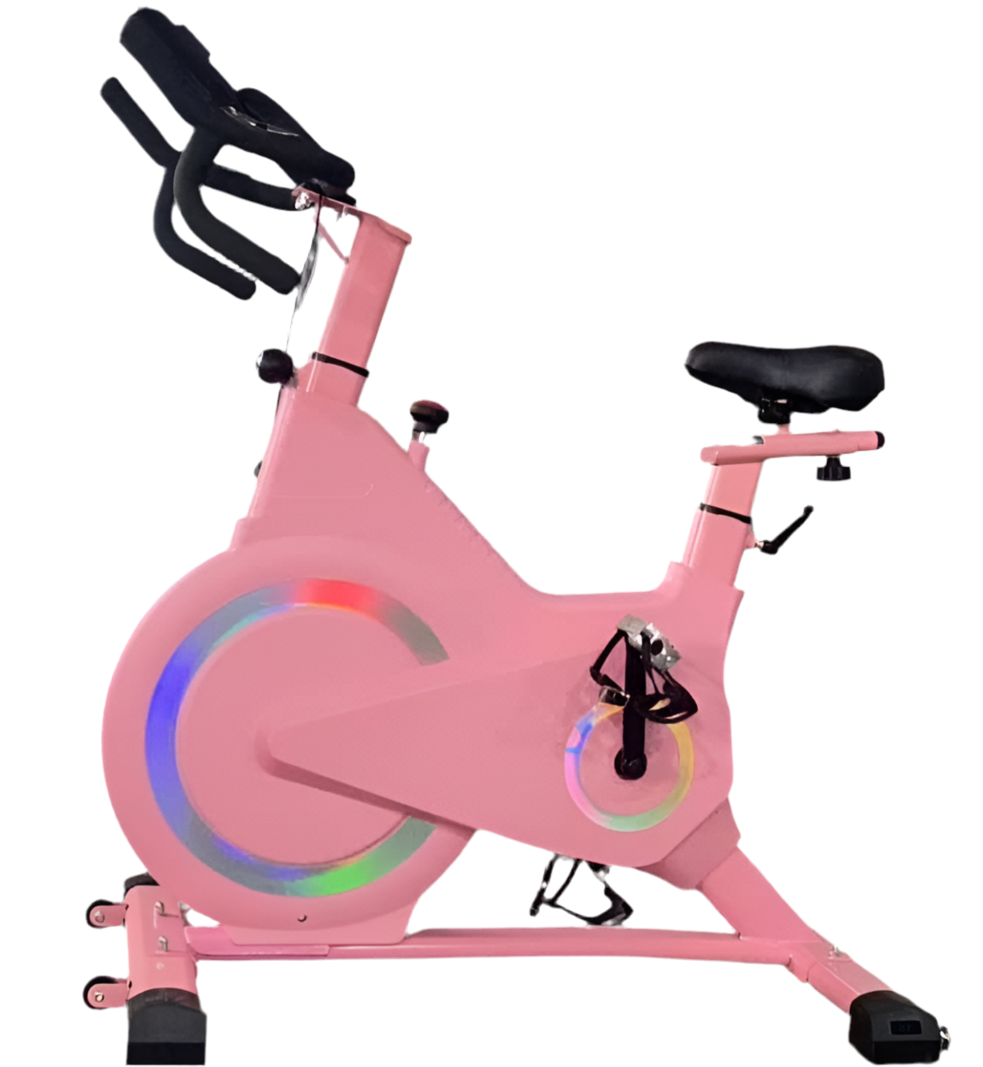 Vélo d’exercice Contrôle magnétique Spinning (Rose)