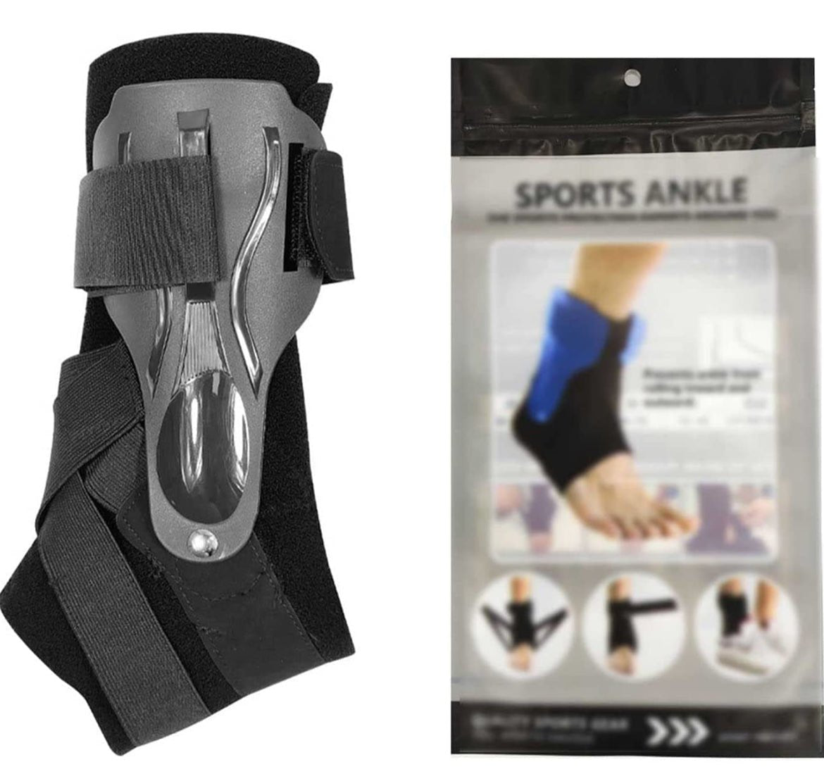 Attelle de Cheville – Soutien Réglable pour Sport et Rééducation - Lewndi Tech
