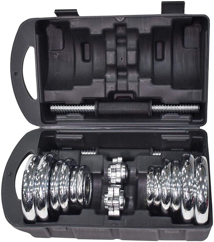 Kit d'haltères chromées 15KG York Fitness - Lewndi Tech