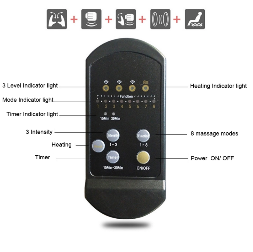 Housse de siège chauffante et massante pour voiture, maison, bureau