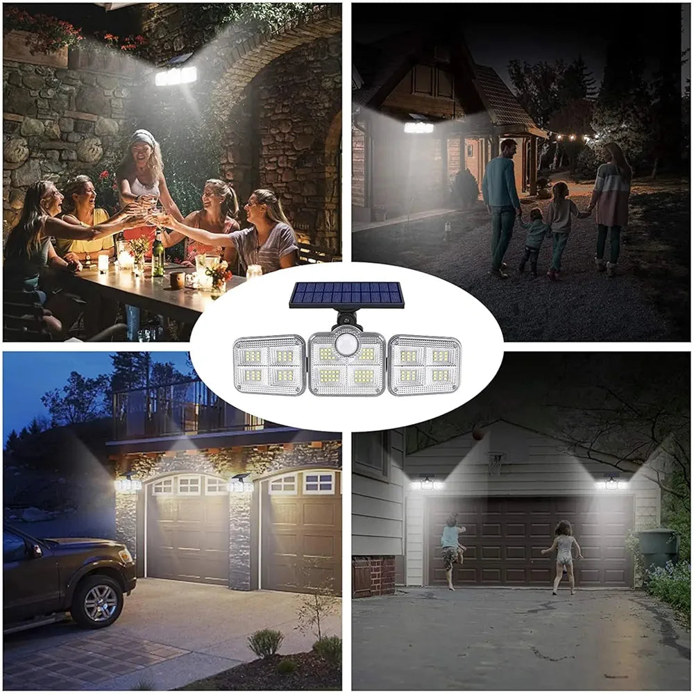 Applique murale LED d'extérieur étanche à énergie solaire avec détecteur de mouvement et télécommande