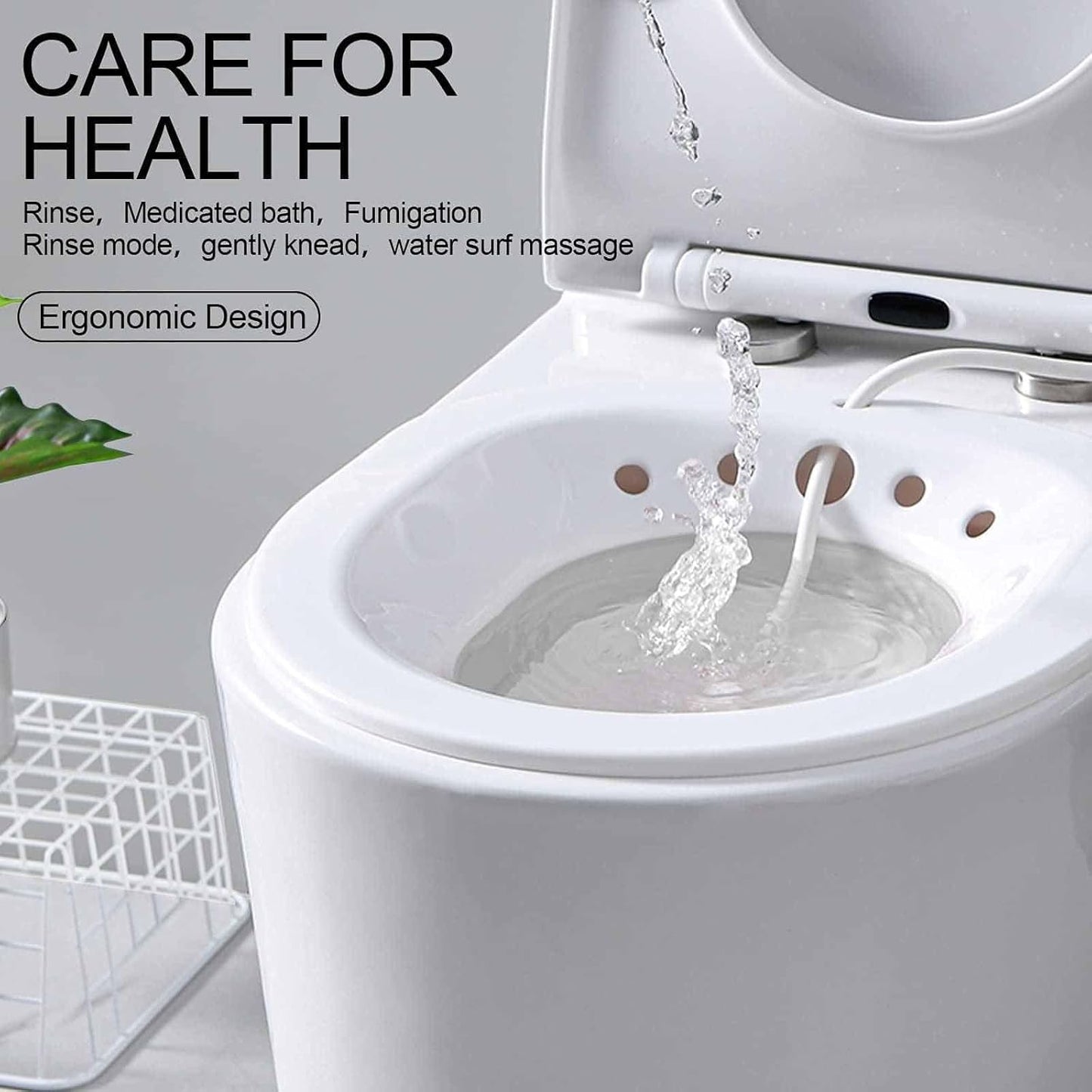 Baignoire de siège Pliable pour Les Soins Post-Partum au-Dessus des Toilettes