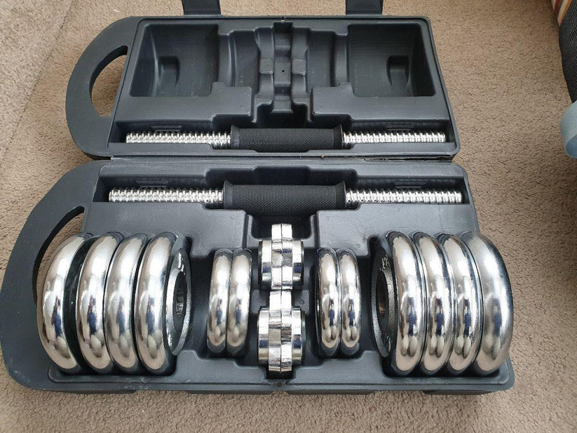 Kit d'haltères chromées 20KG York Fitness