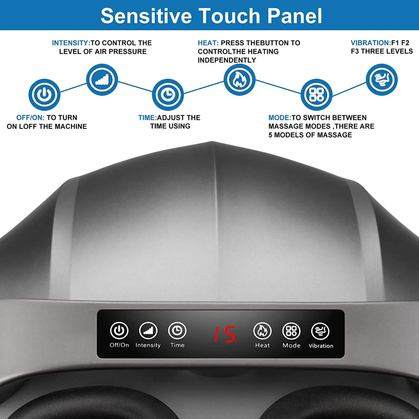 Masseur de pieds 6D avec chaleur