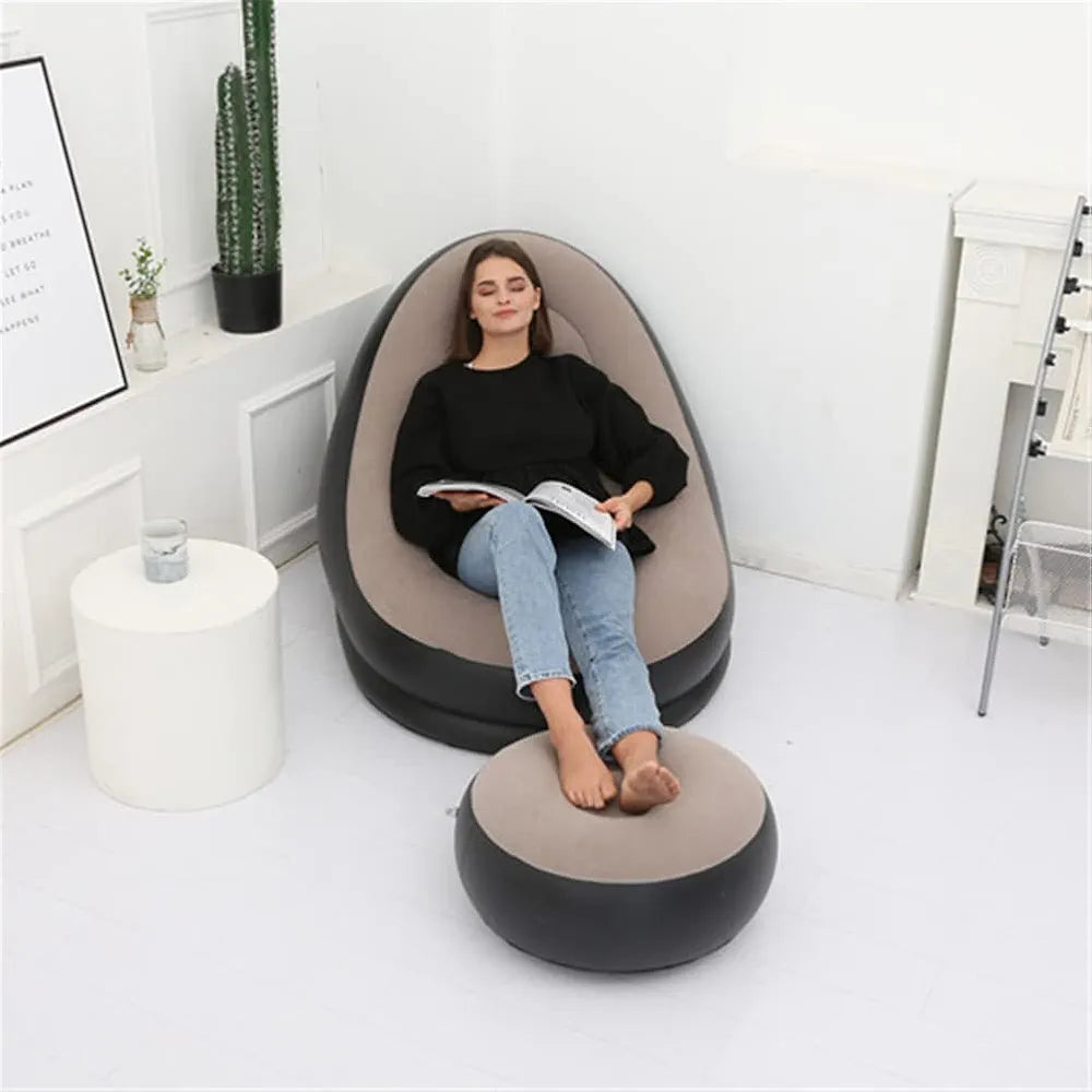 Canapé pouf gonflable pliant portable