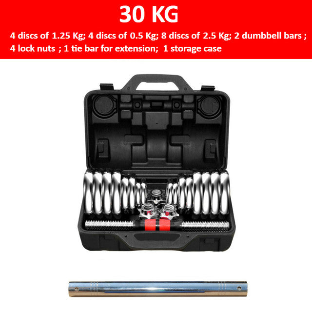 Kit d'haltères chromées 30KG York Fitness