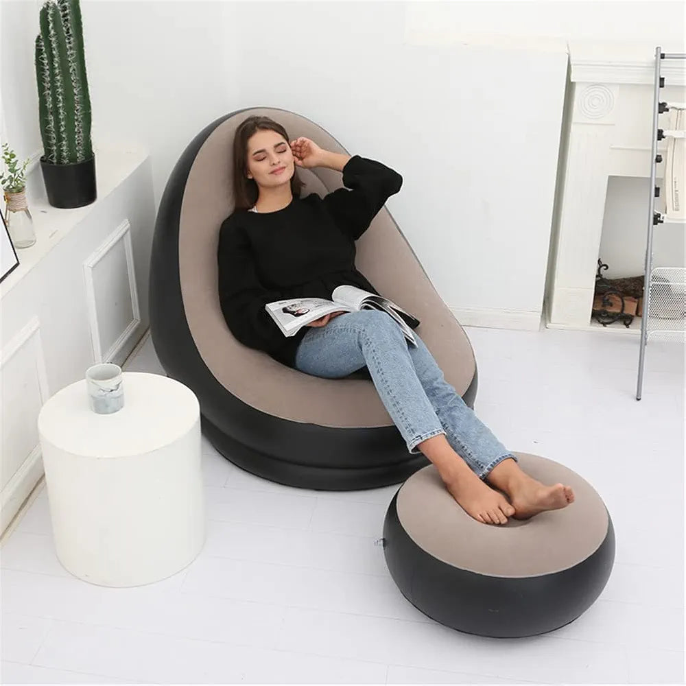 Canapé pouf gonflable pliant portable