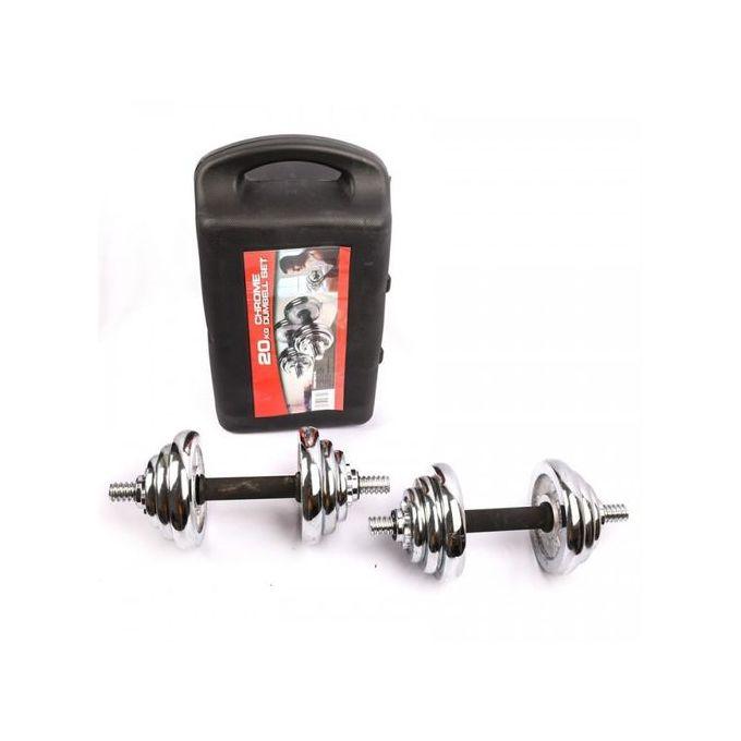 Kit d'haltères chromées 20KG York Fitness
