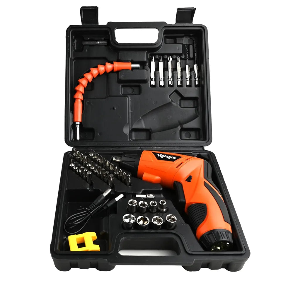 Tournevis électrique sans fil rechargeable avec tête pivotante