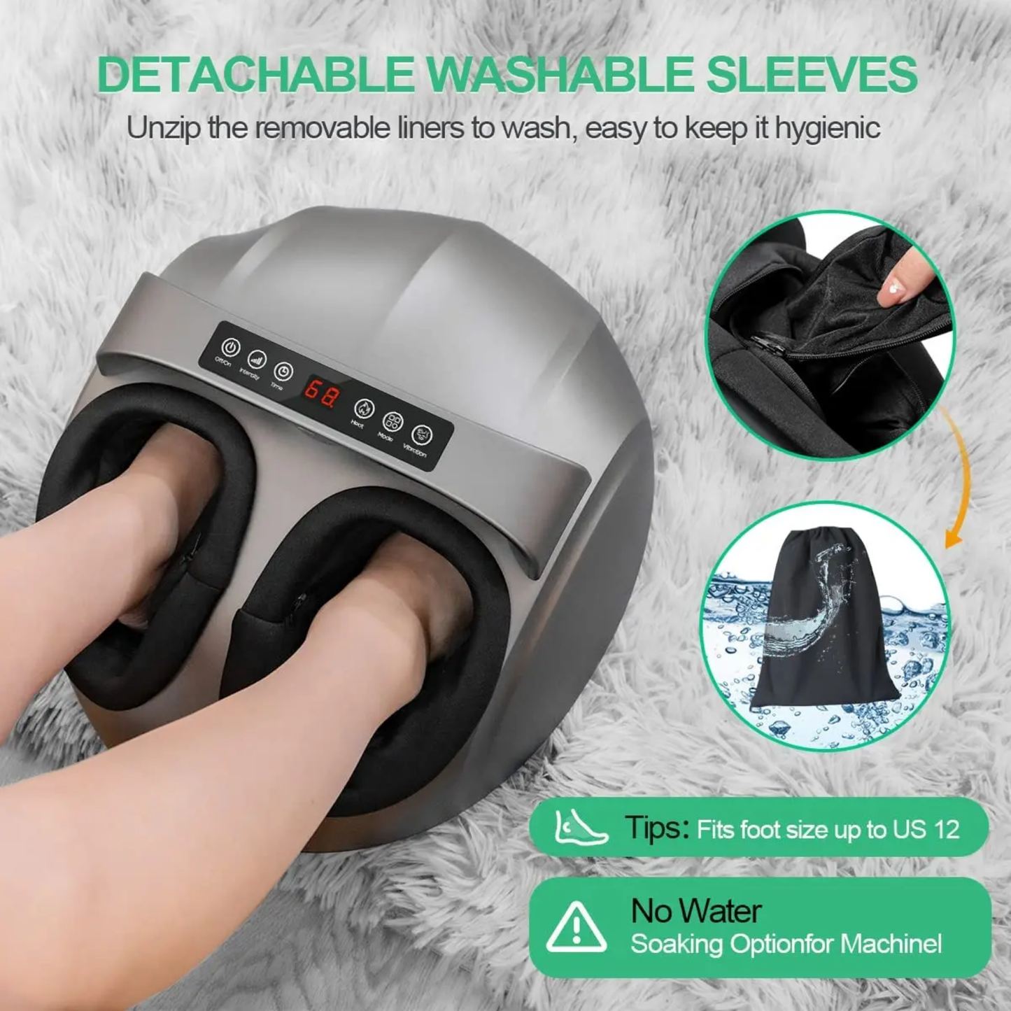 Masseur de pieds 6D avec chaleur