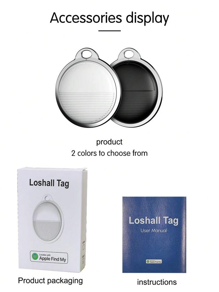 Loshall Tag- Traqueur GPS Bluetooth fonctionne avec Apple